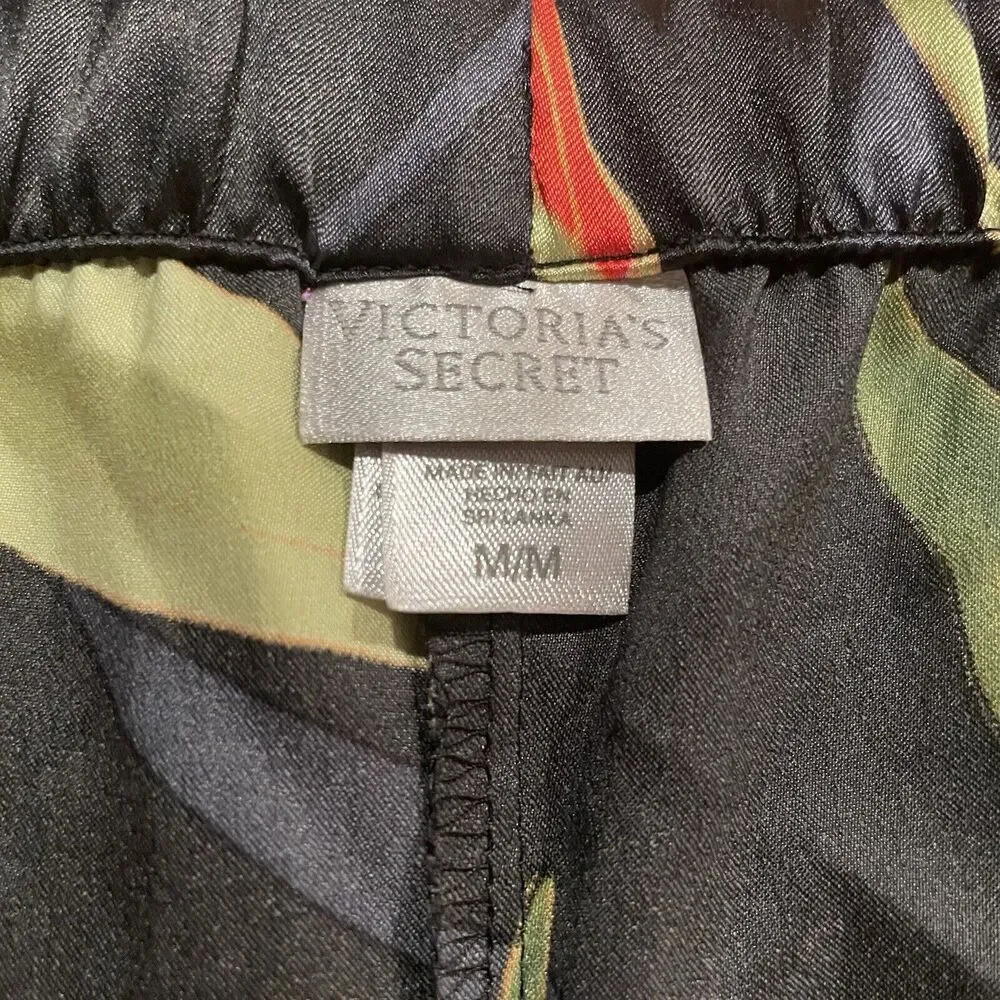 Victoria’s Secret Pajamas‎ 2 pc Satin Floral Top & Bottom vintage Womens Medium